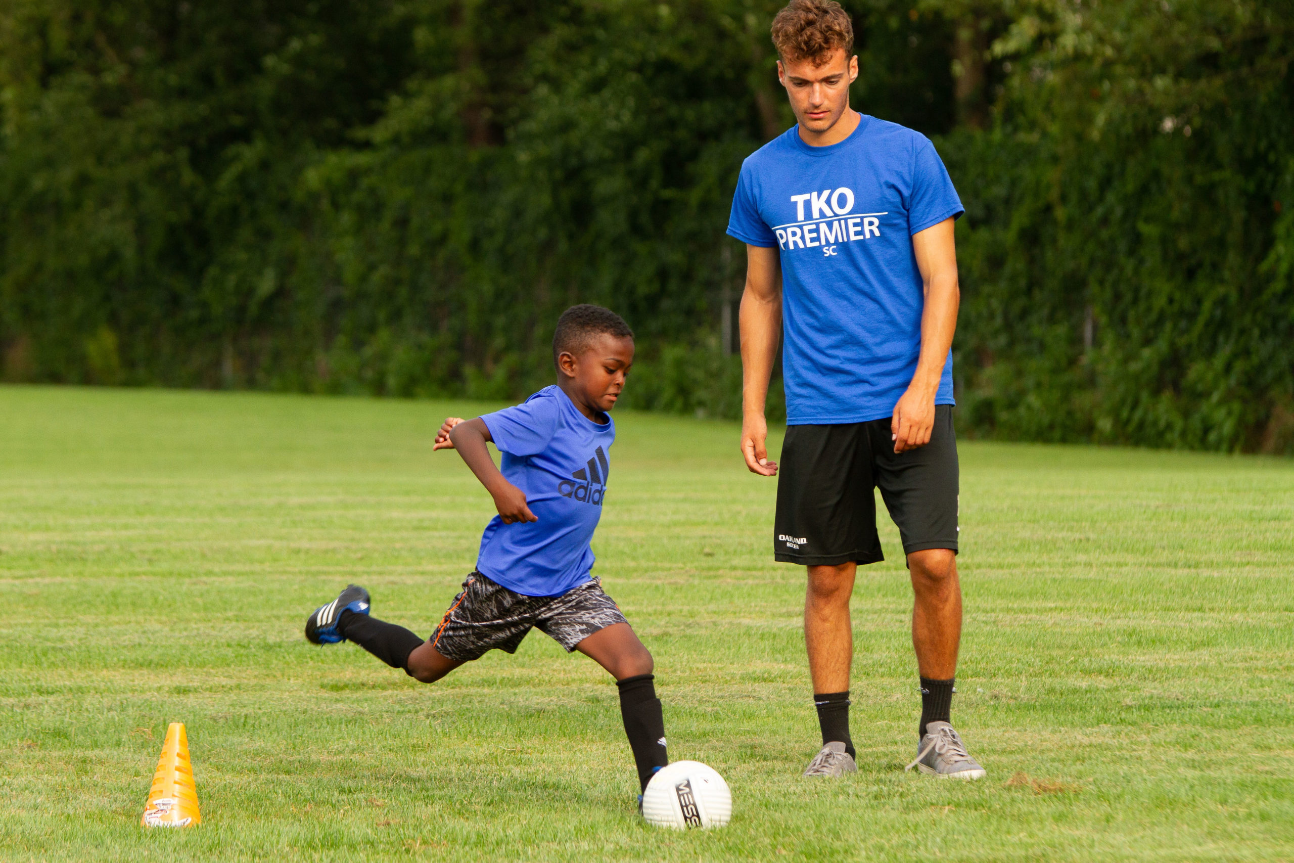 player about to kick the ball